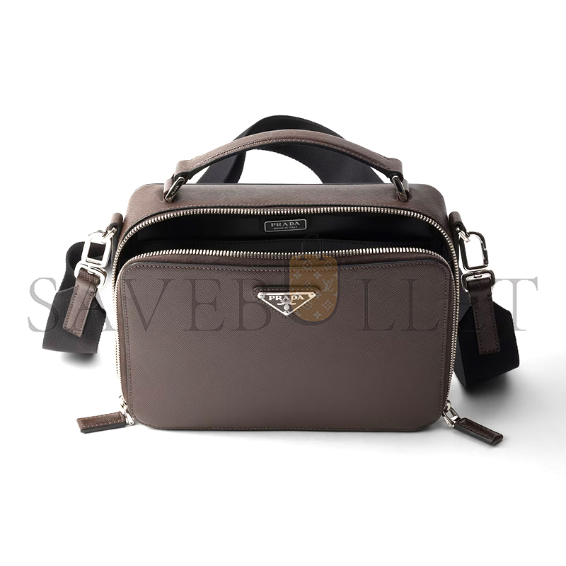 PRADA BRIQUE SAFFIANO LEATHER BAG 2VH069 (22*16*6cm)
